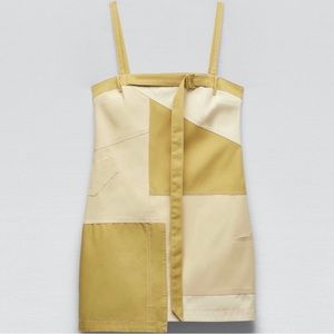 Zara 2023 patchwork mini dress size Small new with tags